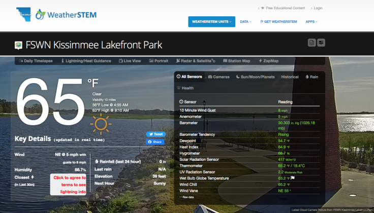 Weatherstem Severe Weather network stations now in Kissimmee